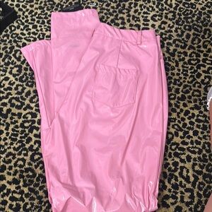Shiny Pink vinyl Pants-pretty little thing new with tags!